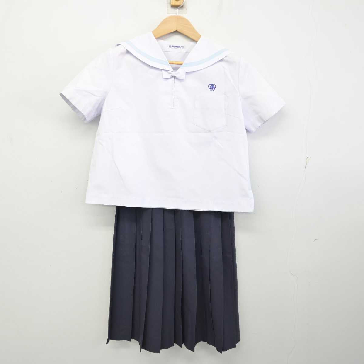 【中古】長崎県 東長崎中学校 女子制服 2点 (セーラー服・スカート) sf083869