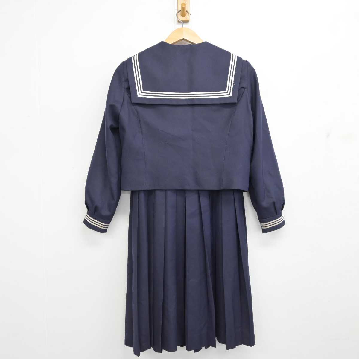 【中古】埼玉県 大和中学校 女子制服 2点 (セーラー服・ジャンパースカート) sf083912