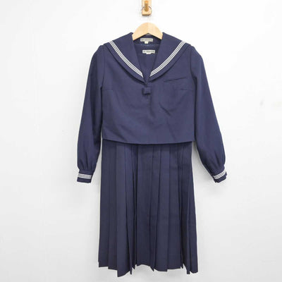 【中古】熊本県 八代高等学校 女子制服 2点 (セーラー服・ジャンパースカート) sf083920