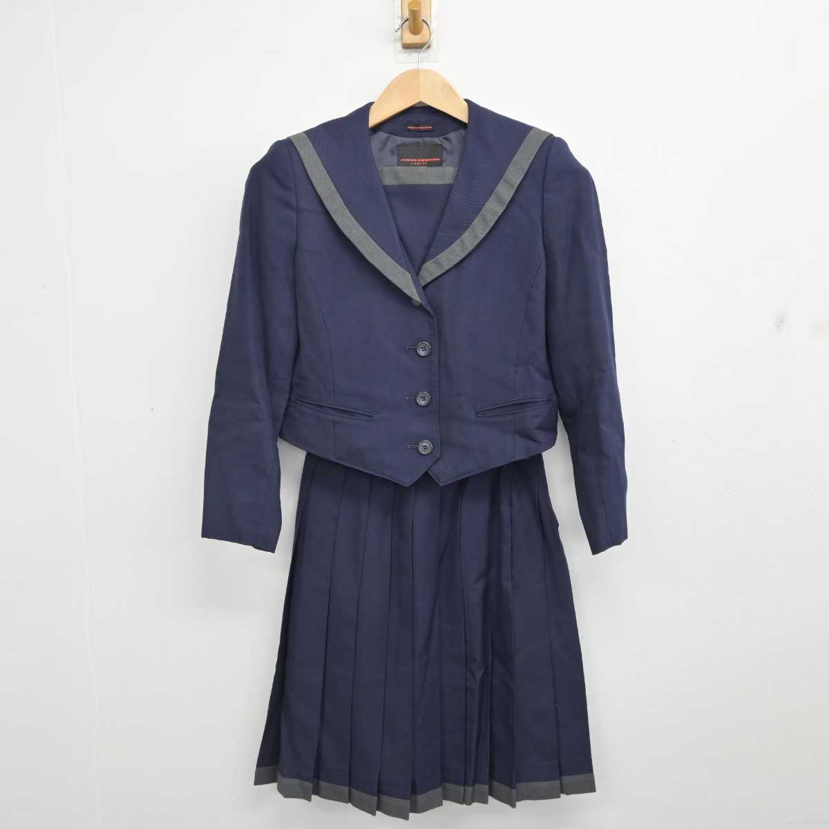 【中古】広島県 広島文教大学附属高等学校/旧制服 女子制服 2点 (セーラー服・スカート) sf083926