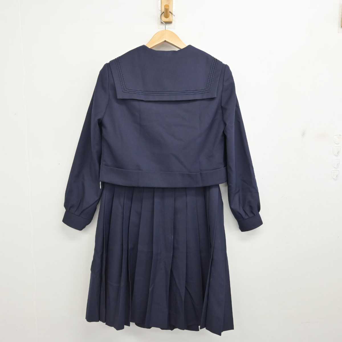 【中古】福岡県 黒崎中学校 女子制服 3点 (セーラー服・ジャンパースカート) sf083935