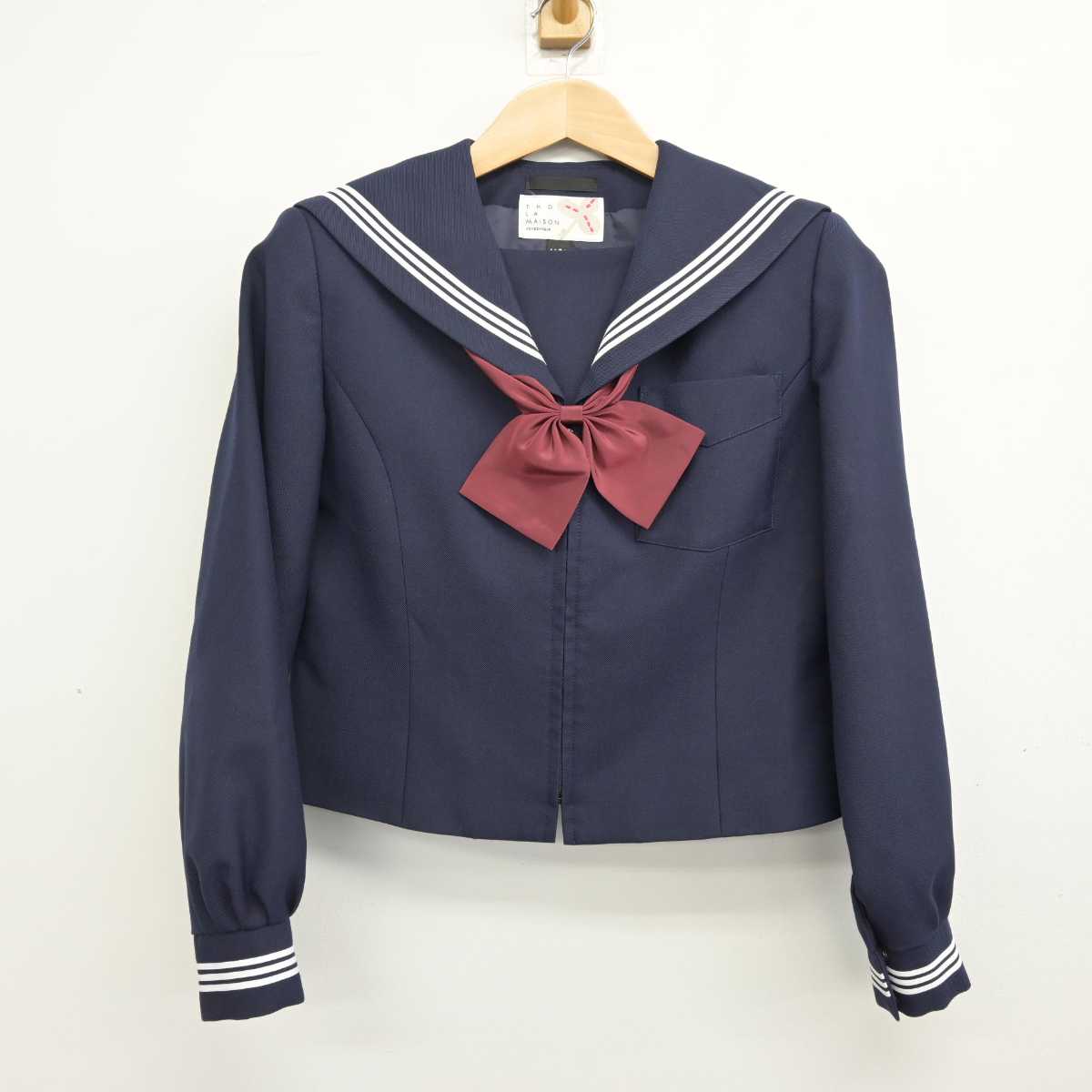 【中古】静岡県 浅羽中学校 女子制服 3点 (セーラー服・スカート) sf083939