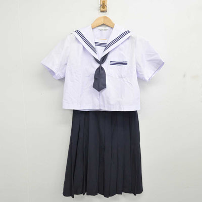 【中古】静岡県 北浜中学校 女子制服 3点 (セーラー服・スカート) sf083940