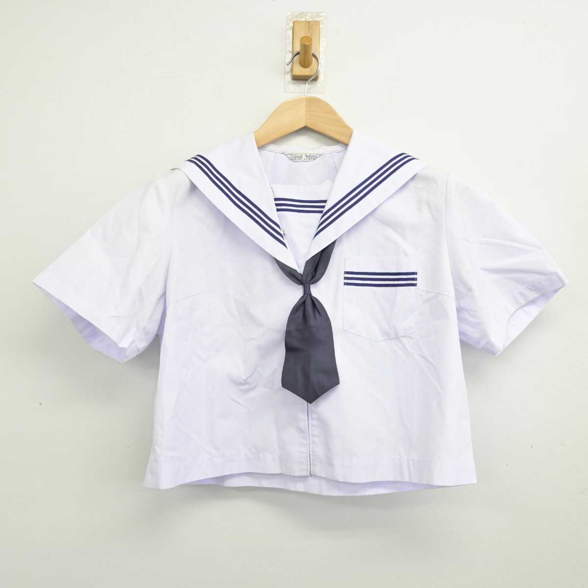 【中古】静岡県 北浜中学校 女子制服 3点 (セーラー服・スカート) sf083940