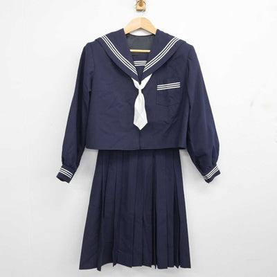 【中古】静岡県 北浜中学校 女子制服 3点 (セーラー服・スカート) sf083943