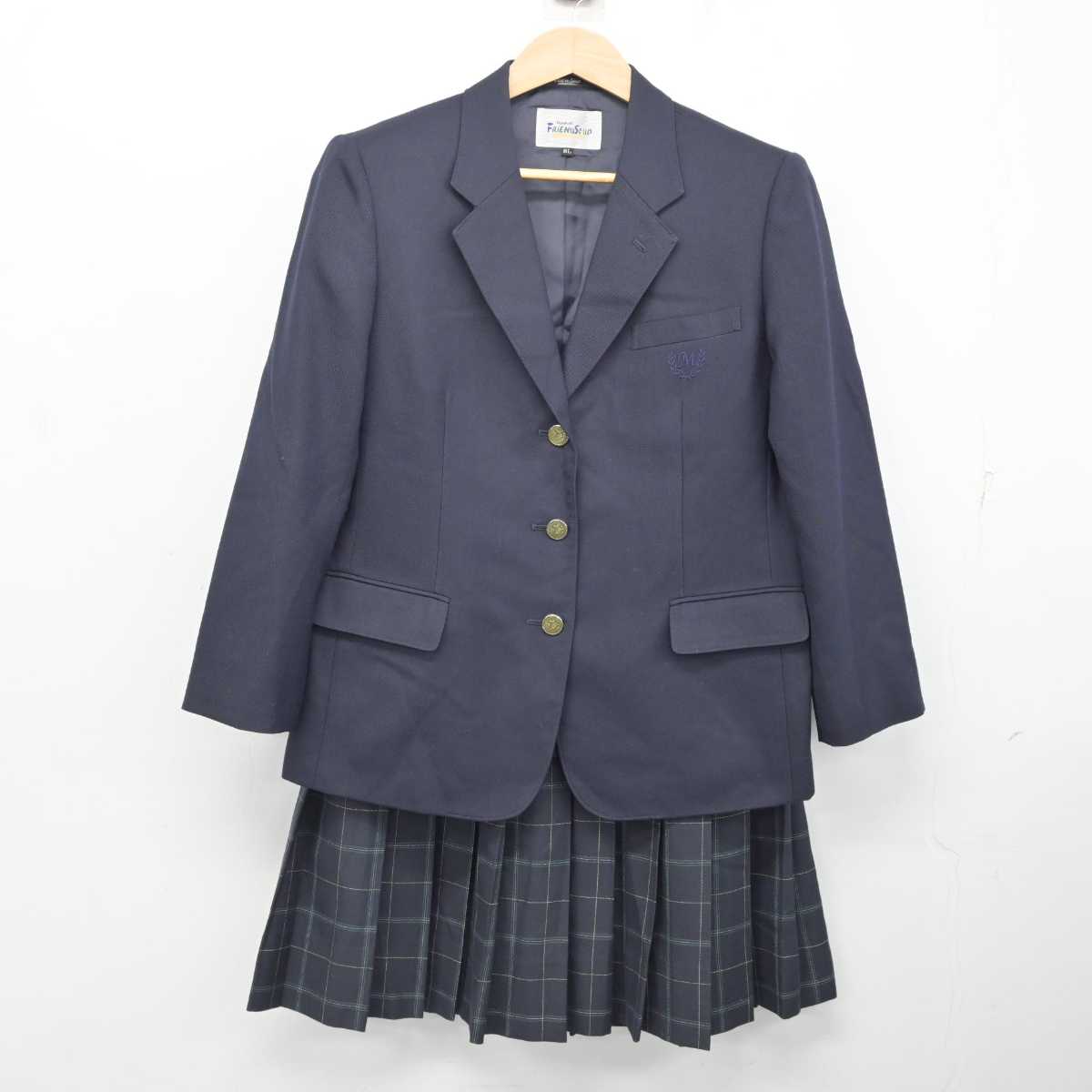 【中古】福岡県 三国中学校 女子制服 3点 (ブレザー・ニットベスト・スカート) sf083954