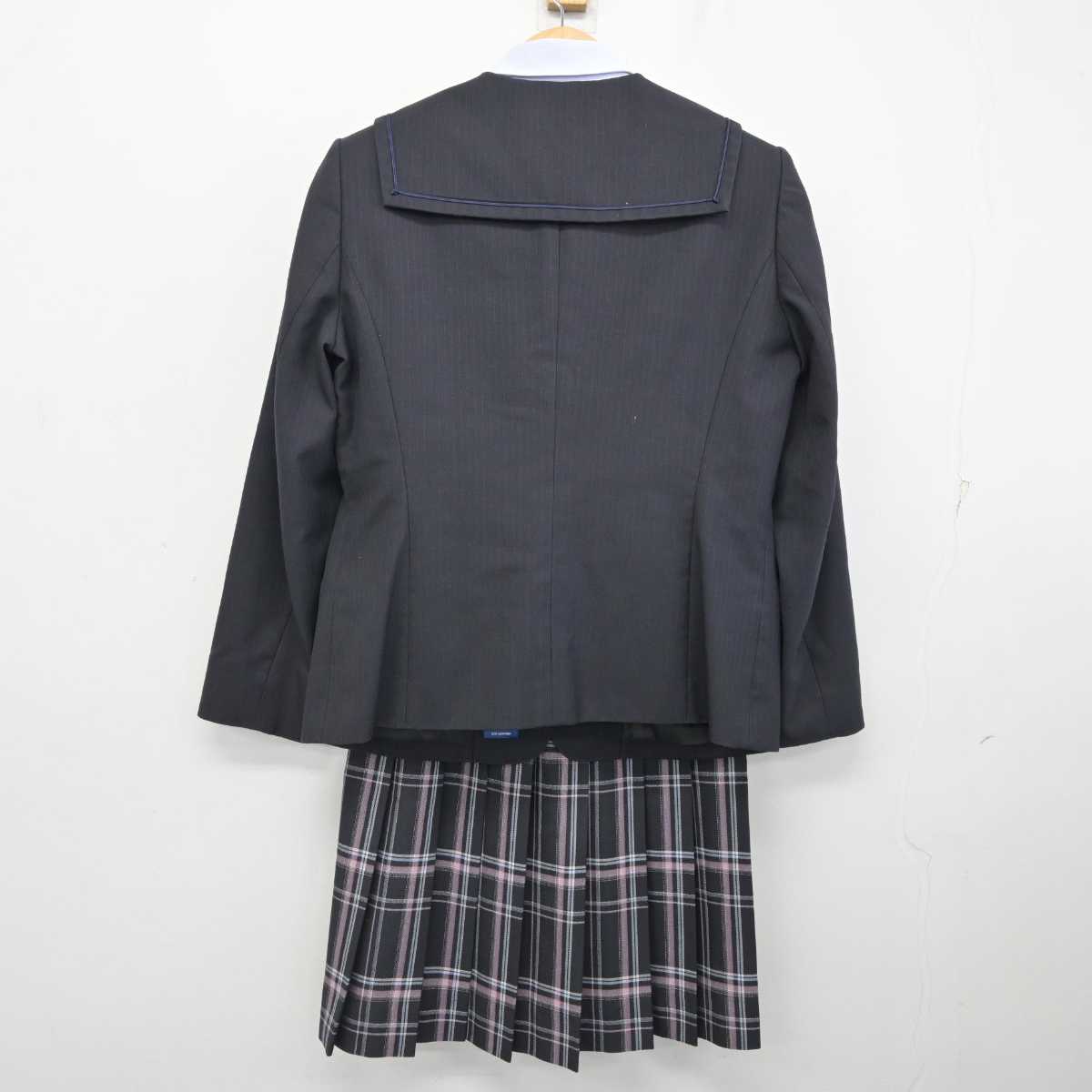 【中古】千葉県 千葉明徳高等学校 女子制服 3点 (ブレザー・シャツ・スカート) sf084022