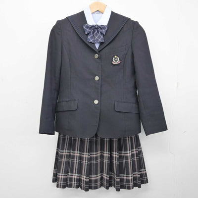 【中古】千葉県 千葉明徳高等学校 女子制服 5点 (ブレザー・ニット・シャツ・スカート) sf084023