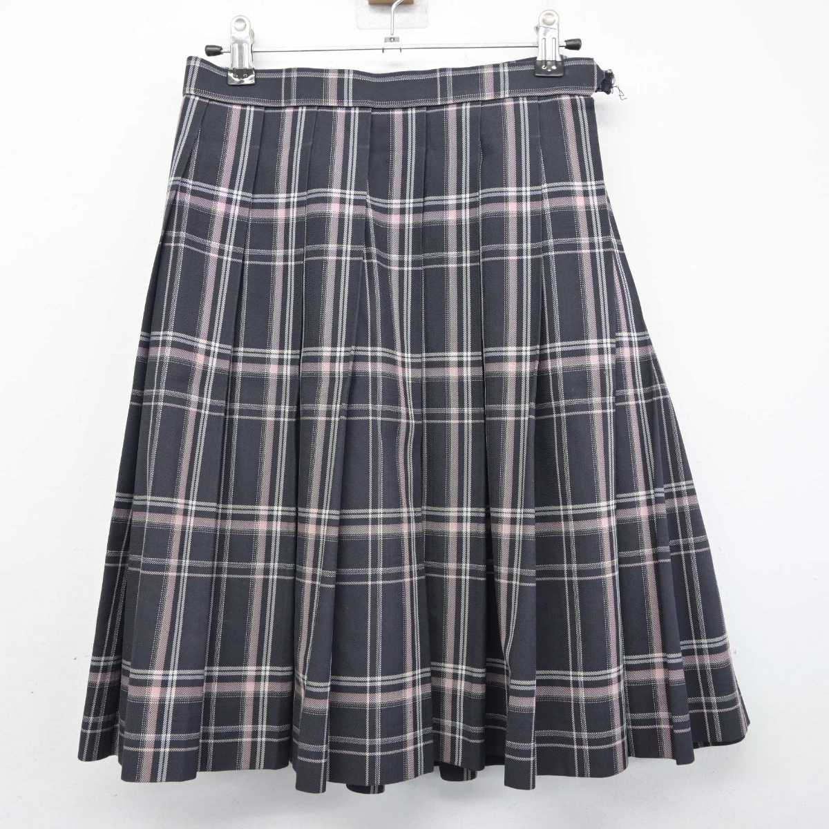 【中古】千葉県 千葉明徳高等学校 女子制服 5点 (ブレザー・ニット・シャツ・スカート) sf084023