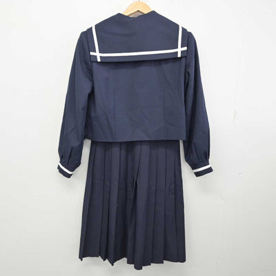 【中古】福島県 植田中学校 女子制服 3点 (セーラー服・スカート) sf084026