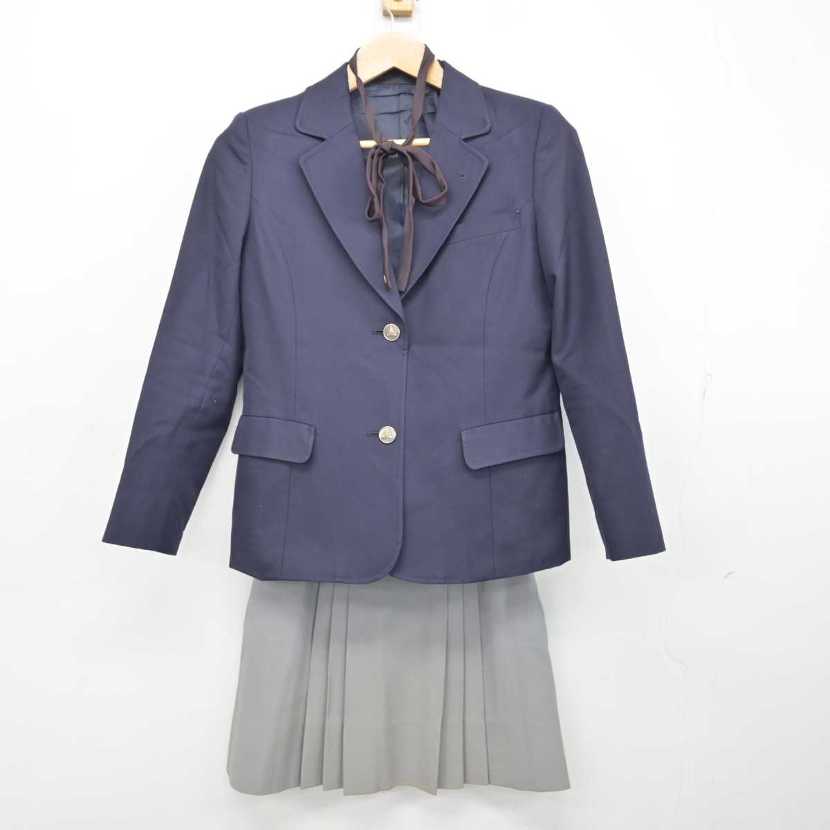 【中古】神奈川県 大船高等学校 女子制服 4点 (ブレザー・スカート) sf084043