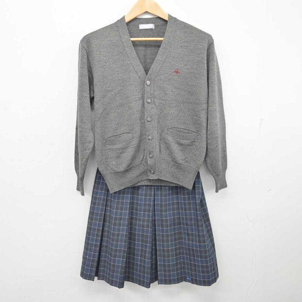 中古】京都府 大谷中学・高等学校 女子制服 2点 (ニット・スカート