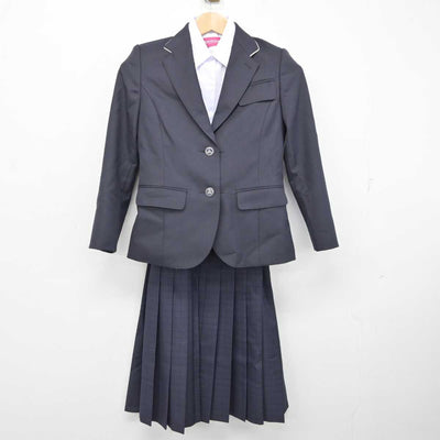 【中古】福岡県 福岡市内中学新標準服 女子制服 3点 (ブレザー・シャツ・スカート) sf084060