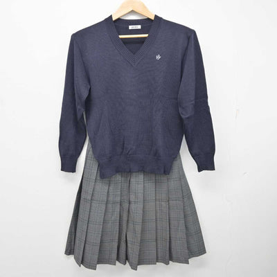 【中古】埼玉県 草加高等学校 女子制服 4点 (ブレザー・ニット・スカート) sf084064