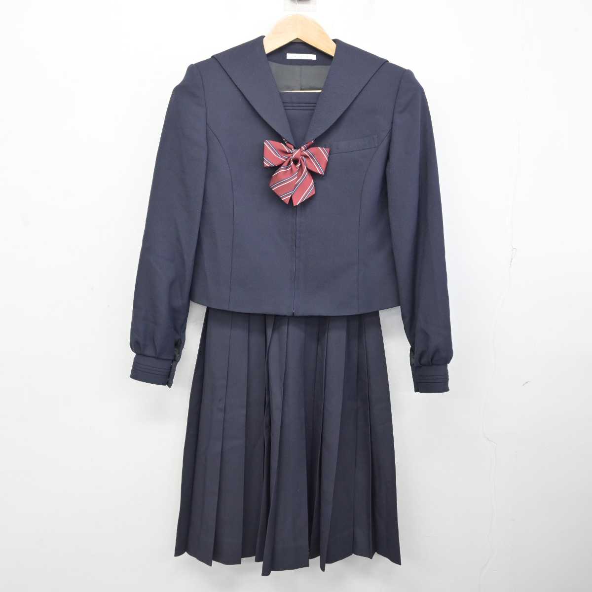 【中古】富山県 富山市立大泉中学校 女子制服 3点 (ブレザー・スカート) sf084082