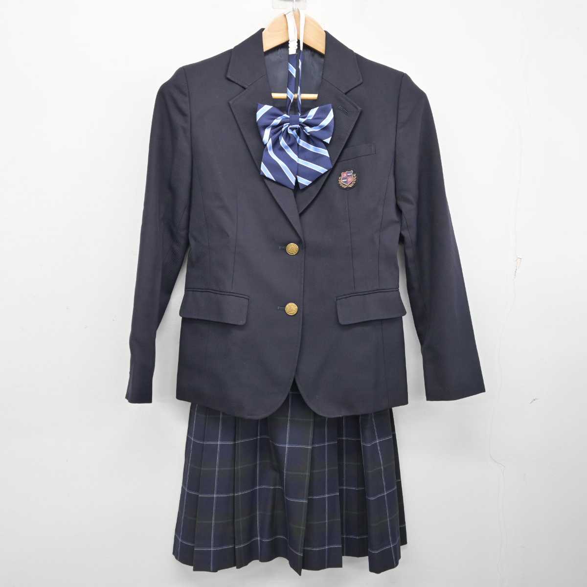 【中古】兵庫県 淡路三原高等学校 女子制服 3点 (ブレザー・スカート) sf084103