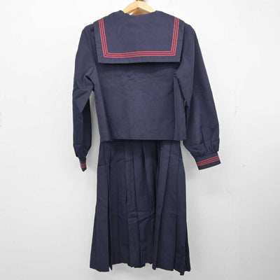 【中古】鹿児島県 蒲生中学校 女子制服 3点 (セーラー服・ジャンパースカート) sf084135