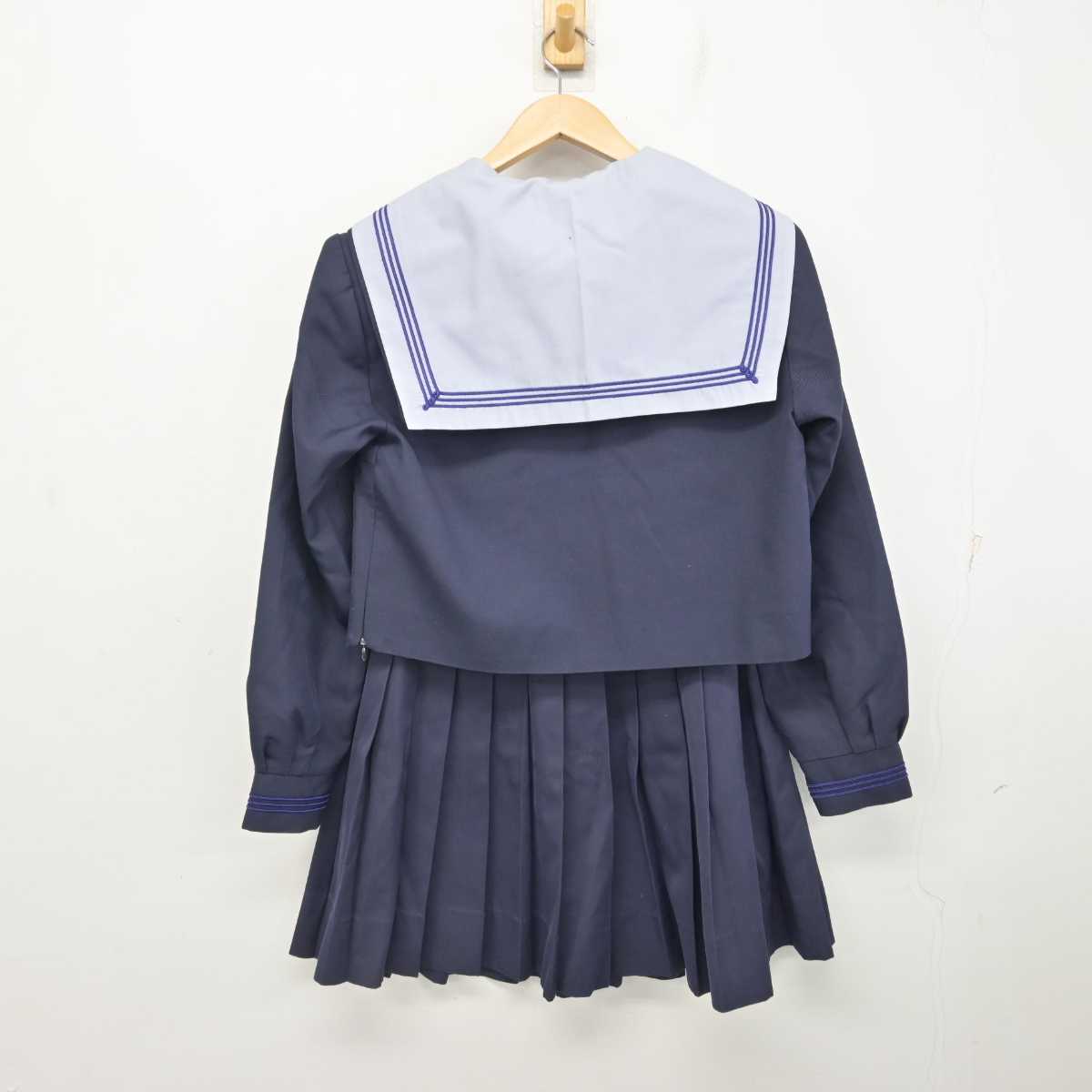 【中古】大阪府 平野北中学校 女子制服 3点 (セーラー服・スカート) sf084184