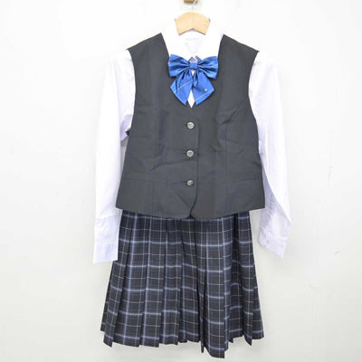 【中古】東京都 第一商業高等学校 女子制服 5点 (ブレザー・ベスト・シャツ・スカート) sf084208