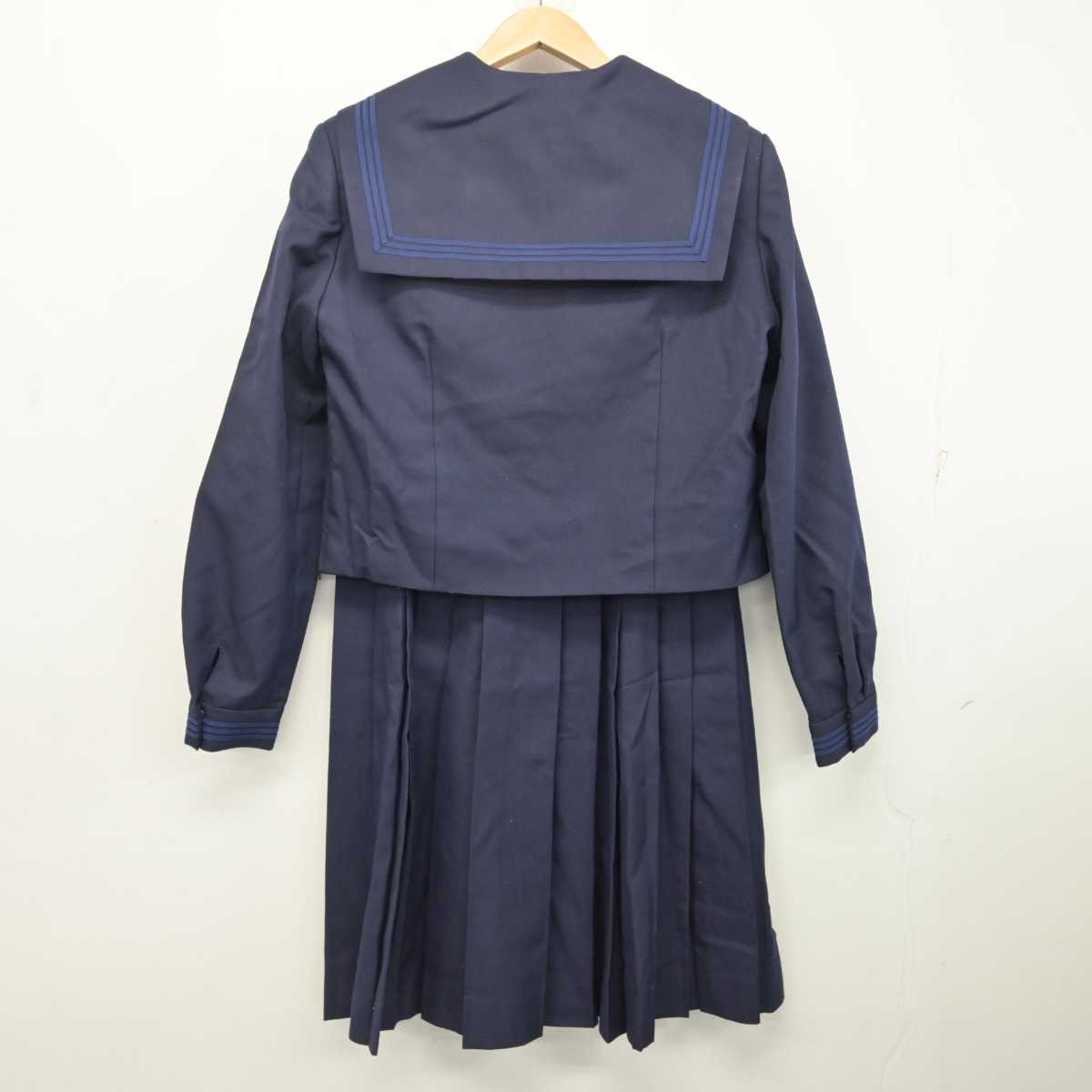 【中古】茨城県 城西中学校 女子制服 3点 (セーラー服・スカート) sf084219