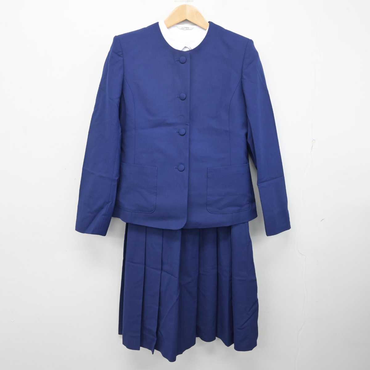 【中古】青森県 青森東高等学校 女子制服 4点 (ブレザー・シャツ・ジャンパースカート) sf084221