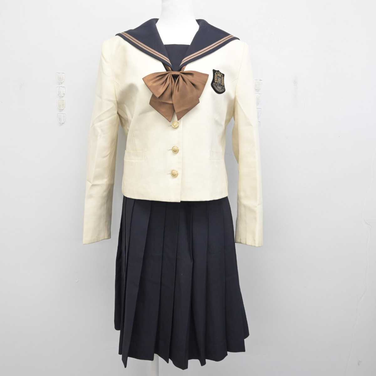 【中古】岡山県 岡山南高等学校 女子制服 4点 (ブレザー・セーラー服・スカート) sf084223