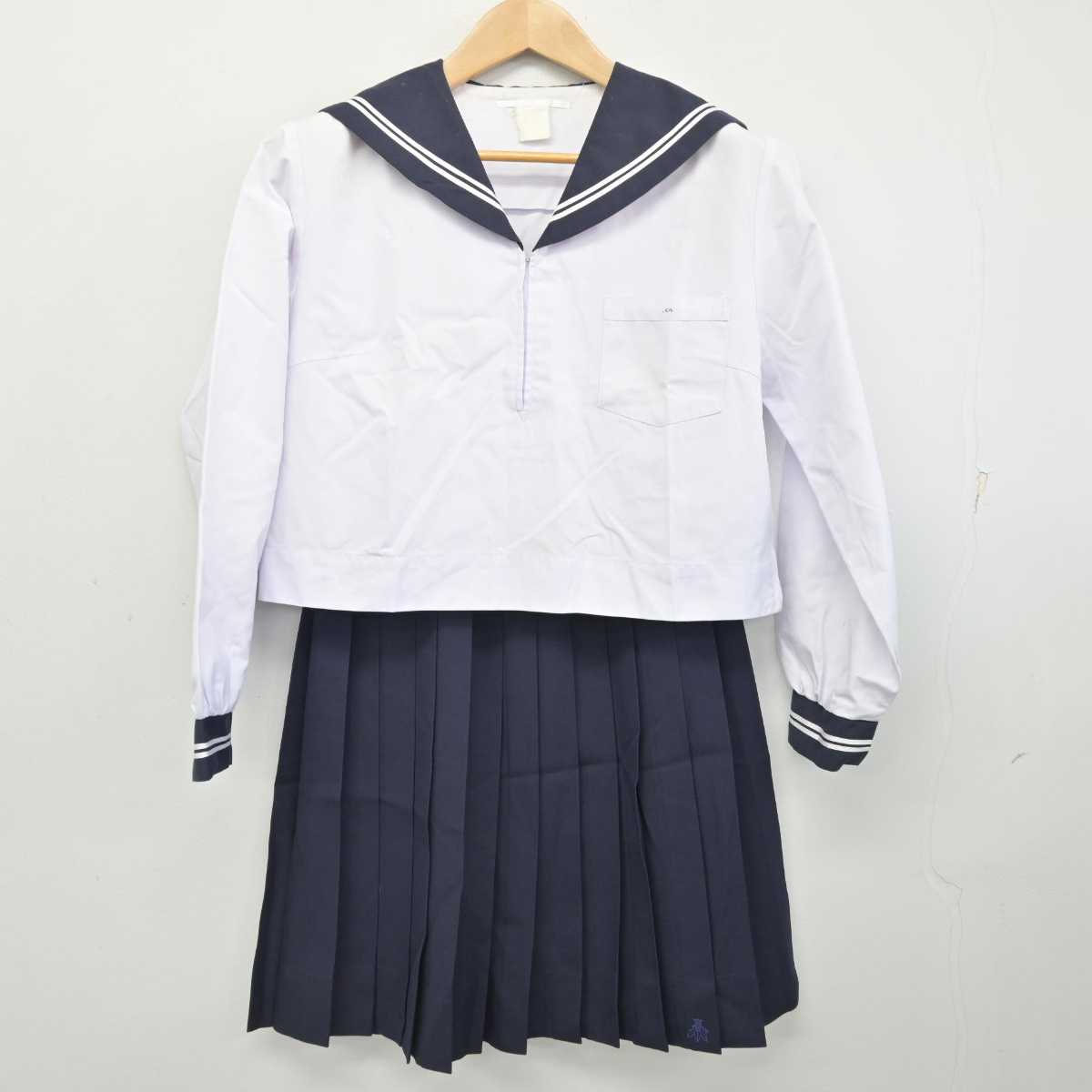 【中古】兵庫県 生野高等学校 女子制服 2点 (セーラー服・スカート) sf084225