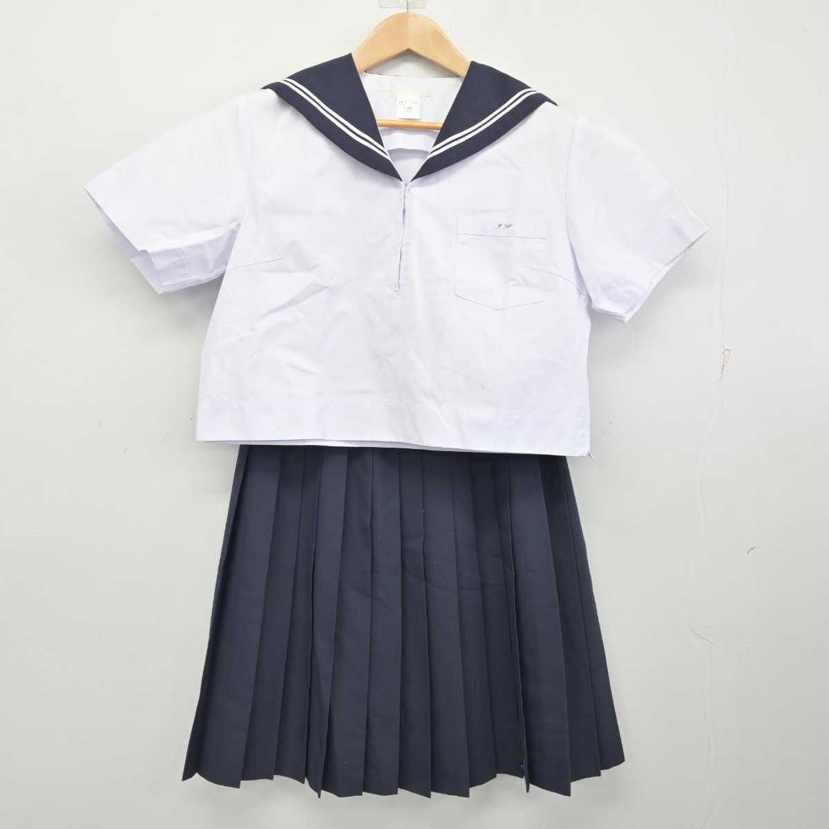 【中古】兵庫県 生野高等学校 女子制服 2点 (セーラー服・スカート) sf084227