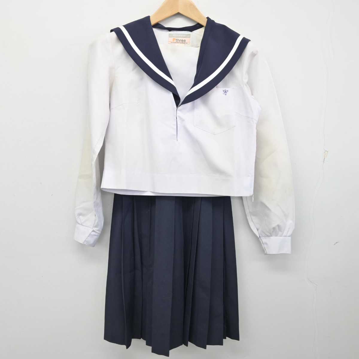 【中古】愛知県 刈谷北高等学校 女子制服 3点 (セーラー服・スカート) sf084234