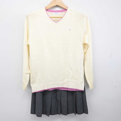 【中古】大阪府 香ヶ丘リベルテ高等学校 女子制服 4点 (ブレザー・ニット・スカート) sf084237