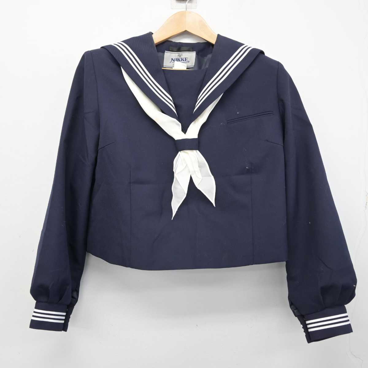 【中古】千葉県  市川市立第六中学校 女子制服 2点 (セーラー服) sf084239