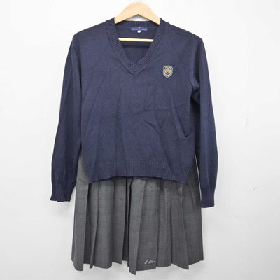 【中古】新潟県 新発田中央高等学校 女子制服 4点 (ブレザー・ニット・スカート) sf084241