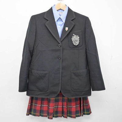 【中古】鹿児島県 神村学園高等部 女子制服 4点 (ブレザー・シャツ・スカート) sf084252