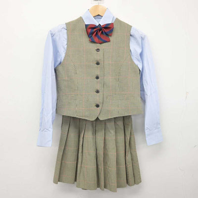 【中古】高知県 高知東高等学校 女子制服 5点 (ブレザー・ベスト・シャツ・スカート) sf084255