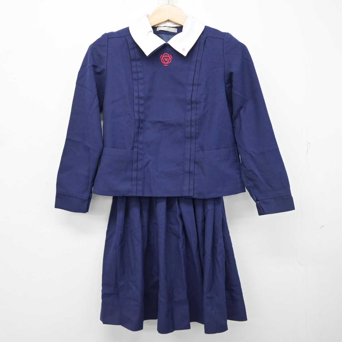 【中古】奈良県 育英西中学校 女子制服 2点 (ブレザー・スカート) sf084296