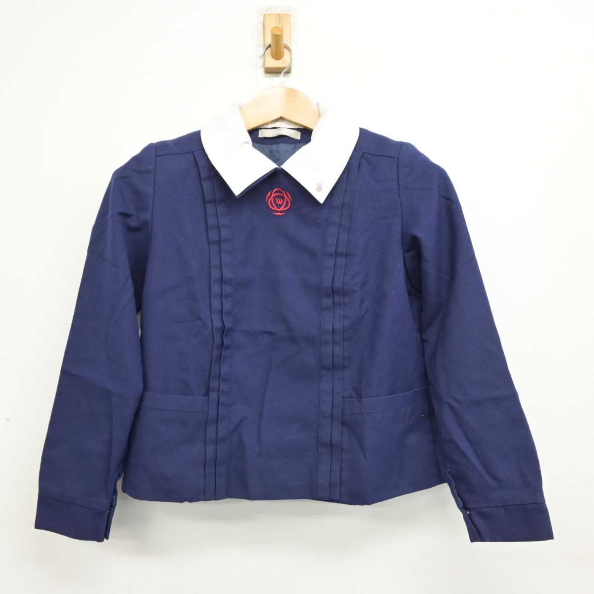 【中古】奈良県 育英西中学校 女子制服 2点 (ブレザー・スカート) sf084296