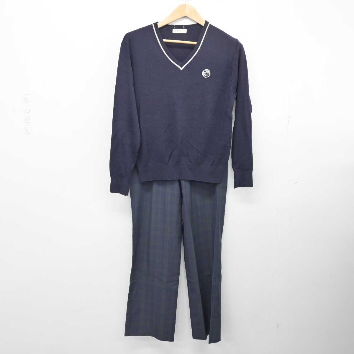 【中古】静岡県 浜松湖東高等学校 男子制服 2点 (ニット・ズボン) sf084313