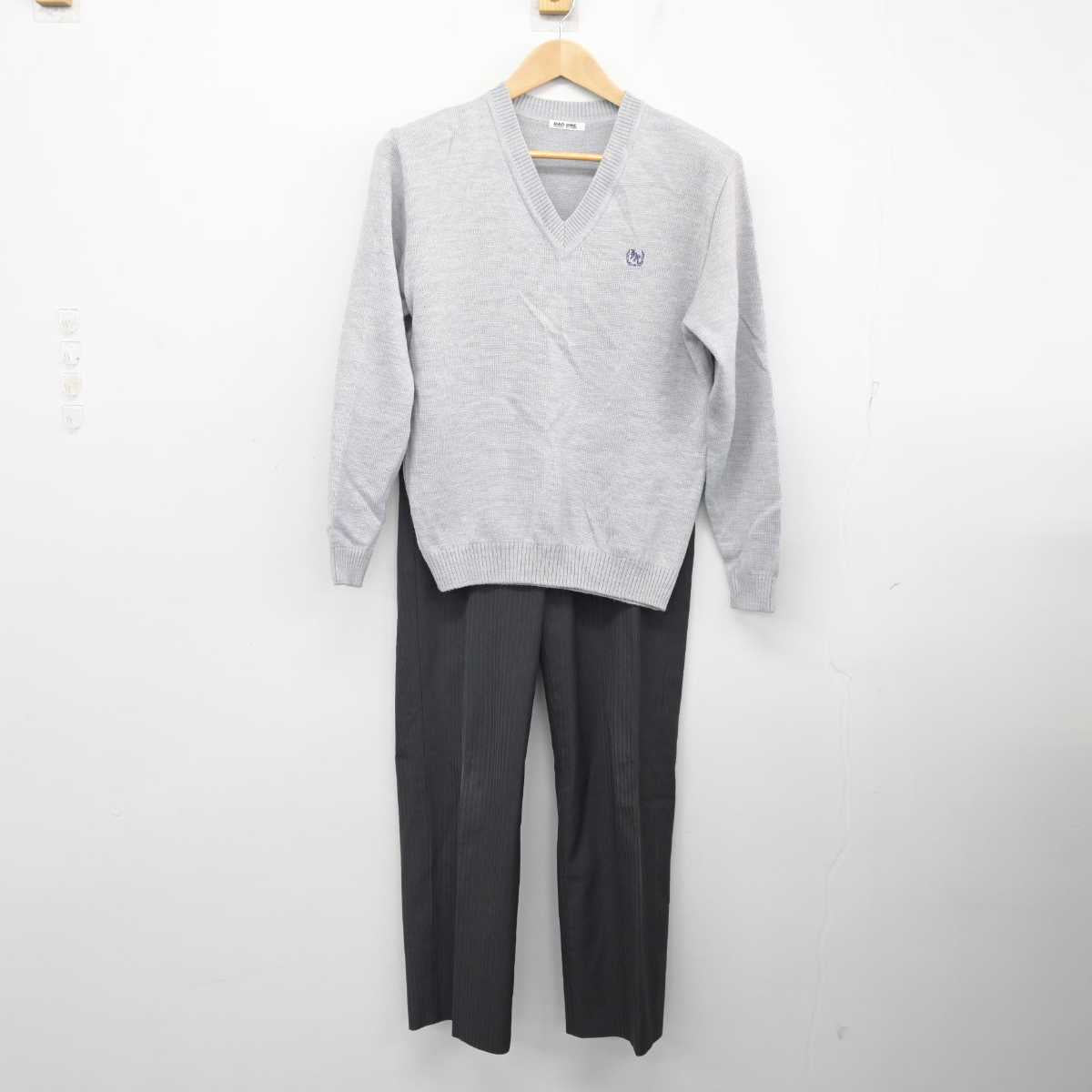 【中古】静岡県 浜松湖北高等学校 男子制服 2点 (ニット・ズボン) sf084314