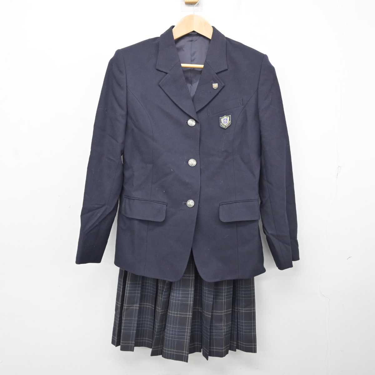 【中古】静岡県 笹田学園　高等課程 女子制服 3点 (ブレザー・スカート) sf084320