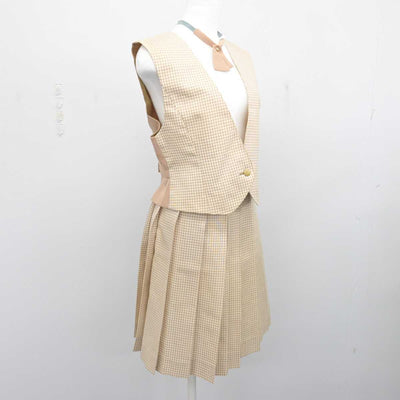 【中古】千葉県 大多喜高等学校 女子制服 3点 (ベスト・スカート) sf084321