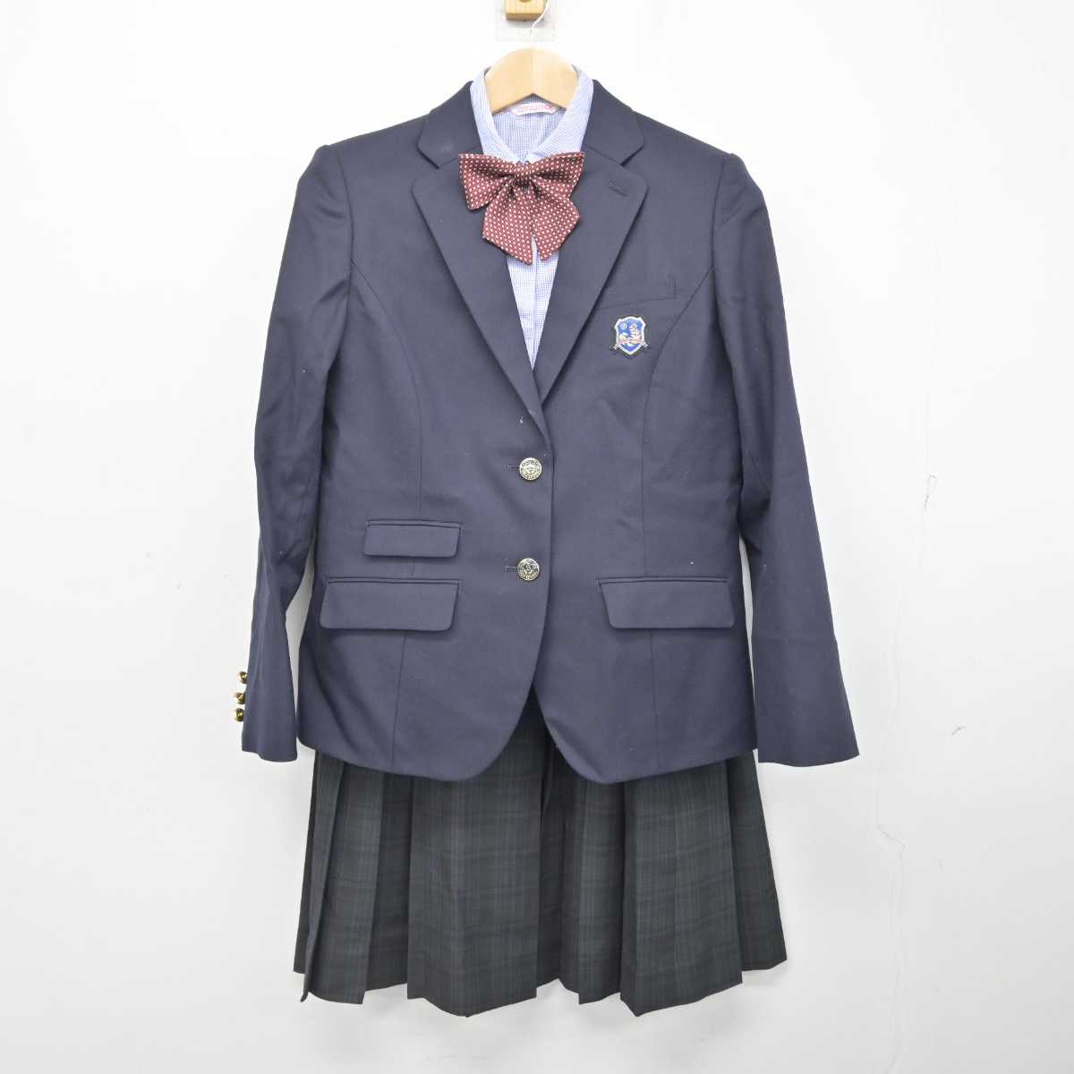 【中古】京都府 福知山淑徳高等学校 女子制服 4点 (ブレザー・シャツ・スカート) sf084323