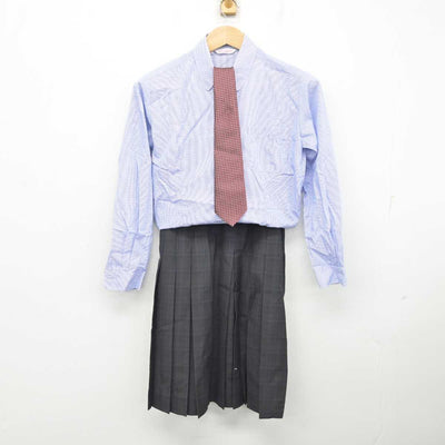 【中古】京都府 福知山淑徳高等学校 女子制服 3点 (シャツ・スカート) sf084325