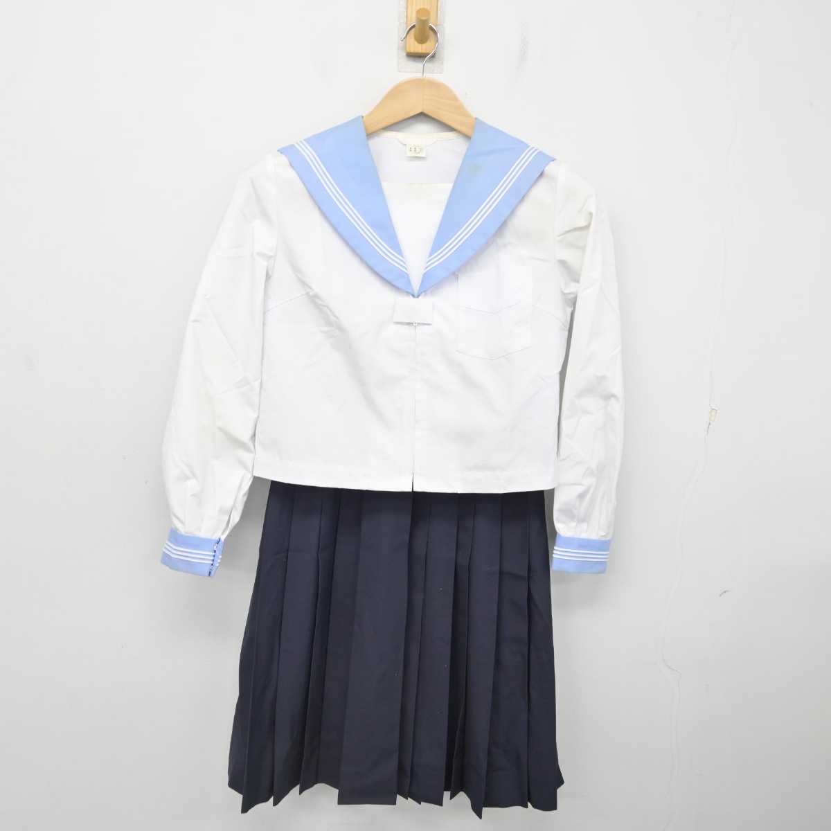 【中古】北海道 湯川中学校 女子制服 3点 (セーラー服・スカート) sf084350