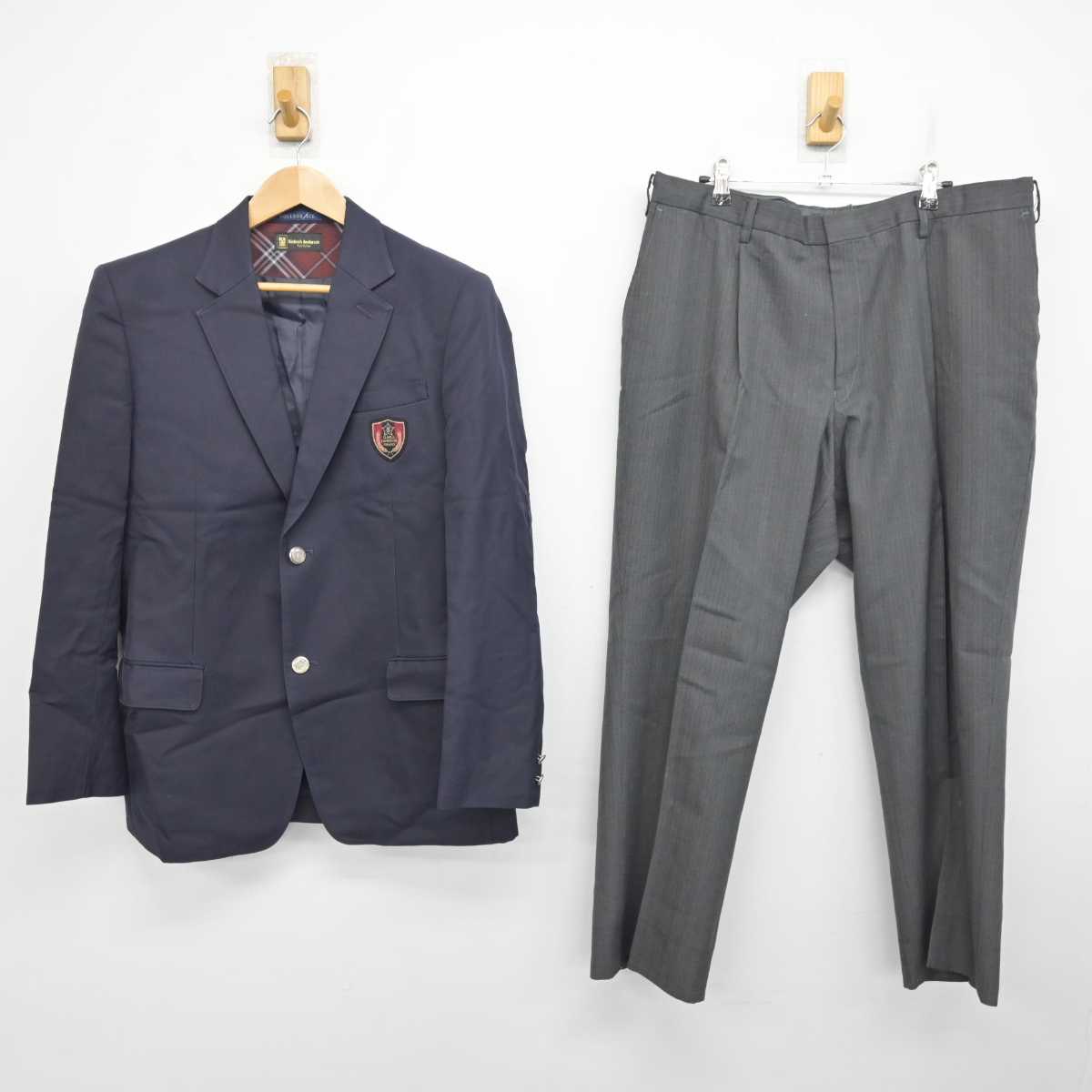 【中古】新潟県 新潟第一高等学校 男子制服 2点 (ブレザー・ズボン) sf084368