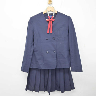 【中古】新潟県 小針中学校 女子制服 3点 (ブレザー・スカート) sf084369