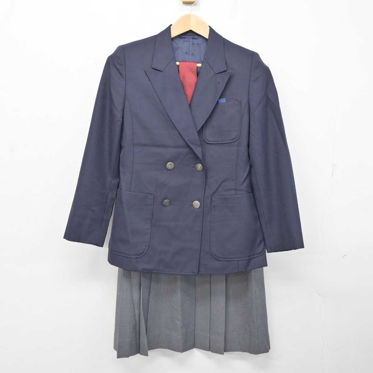 【中古】宮城県 宮城野中学校 女子制服 4点 (ブレザー・スカート・ズボン) sf084390