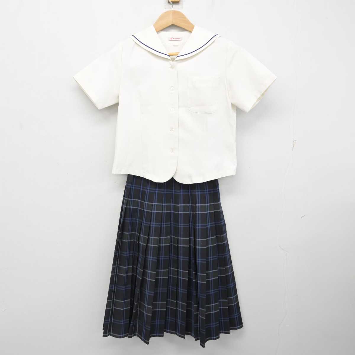 【中古】福岡県 宅峰中学校 女子制服 2点 (セーラー服・スカート) sf084432