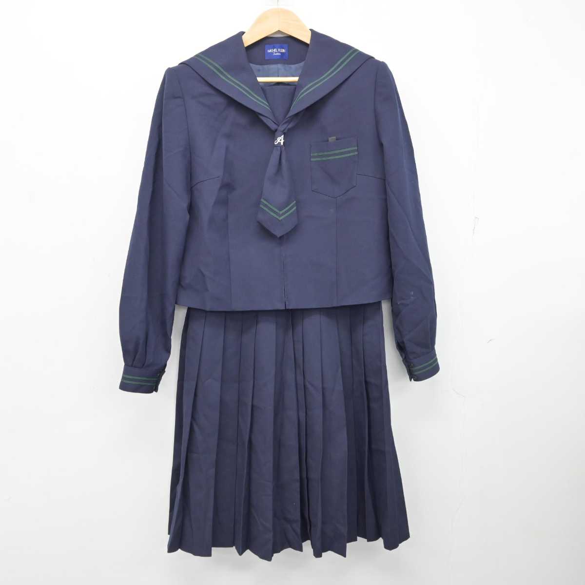 【中古】神奈川県 足柄台中学校 女子制服 3点 (セーラー服・スカート) sf084441