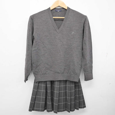 【中古】茨城県 大成女子高等学校 女子制服 5点 (ブレザー・ニット・スカート) sf084455