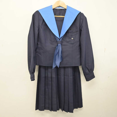 【中古】大阪府 喜連中学校 女子制服 3点 (セーラー服・スカート) sf084457